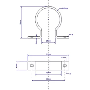 McAlpine Push-Fit Pipe Clip Chrome 42mm 5 Pack 2 McAlpine Push-Fit Pipe Clip Chrome 42mm 5 Pack - Image 2
