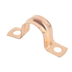 15mm Pipe Clips Copper 10 Pack