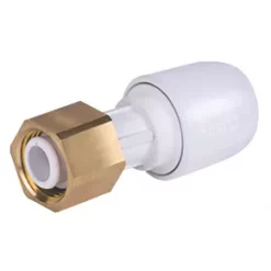 Hep2O Plastic Push-Fit Straight Tap Connector 15mm x ½"