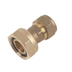 Flomasta Compression Straight Tap Connector 15mm x ¾"