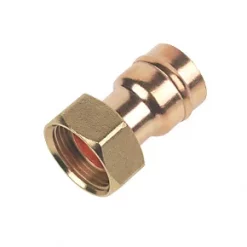 Flomasta Solder Ring Straight Tap Connectors 22mm x ¾" 2 Pack