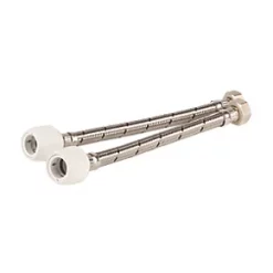 Hep2O Push-Fit Connection Flexible Tap Connectors 15mm x ¾" x 500mm 2 Pack