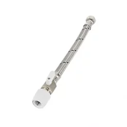 Hep2O Push-Fit Flexible Tap Connectors with Valve 15mm x ½" x 300mm 2 Pack