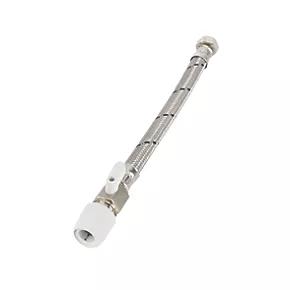 Hep2O Push-Fit Flexible Tap Connectors with Valve 15mm x ½" x 300mm 2 Pack 1 Hep2O Push-Fit Flexible Tap Connectors with Valve 15mm x ½" x 300mm 2 Pack