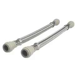 JG Speedfit Push-Fit Flexible Tap Connector Hoses 15mm x 15mm x 300mm 2 Pack