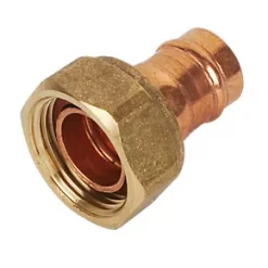 Flexible Hoses Sales 9 Yorkshire Copper Solder Ring Straight Tap Connector 15mm x ¾"