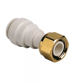 JG Speedfit Plastic Push-Fit Straight Tap Connectors 15mm x ½" 5 Pack 1 JG Speedfit Plastic Push-Fit Straight Tap Connectors 15mm x ½" 5 Pack