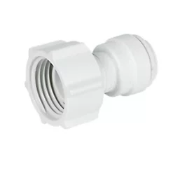 JG Speedfit Plastic Push-Fit Straight Tap Connectors 10mm x ½" 2 Pack