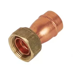 Flexible Hoses Sales 7 Yorkshire Copper Solder Ring Straight Tap Connector 22mm x ¾"