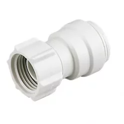 JG Speedfit Plastic Push-Fit Straight Tap Connectors 15mm x ¾" 2 Pack