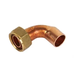 Endex Copper End Feed Angled Tap Connector 15mm x ½"